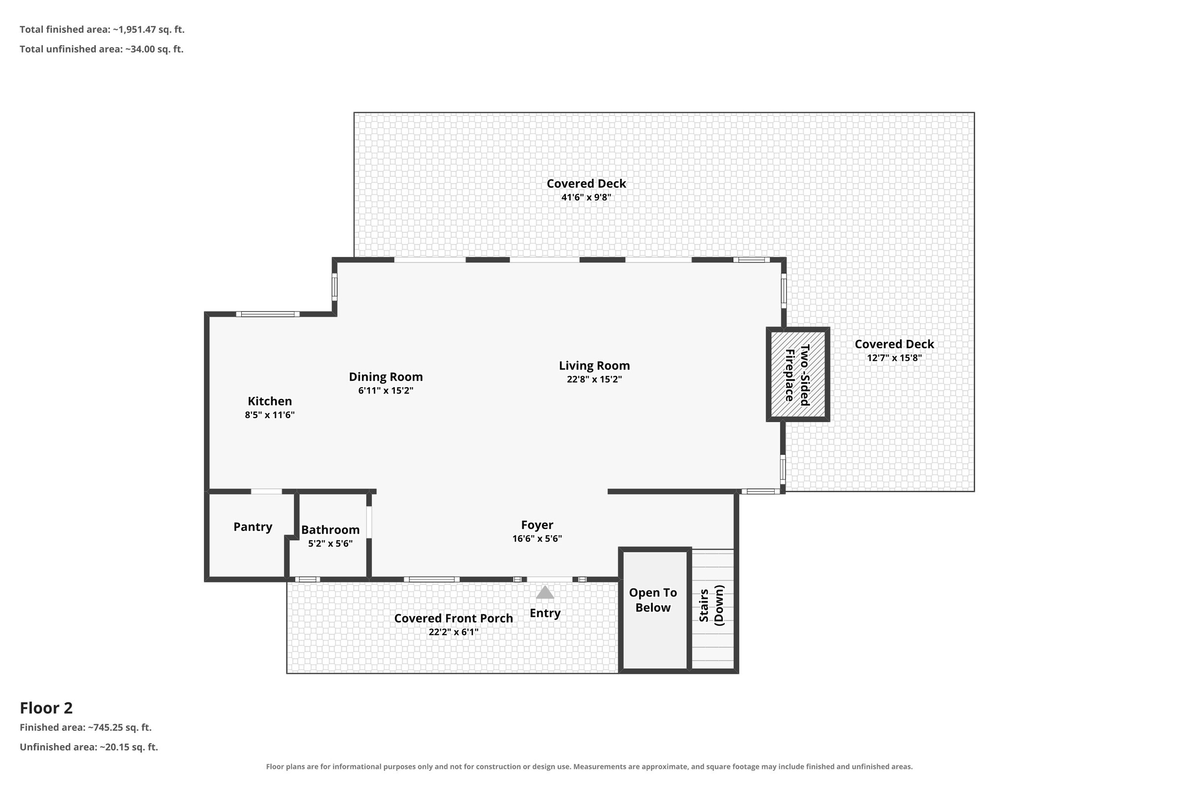 Second-floor plan for 4 Lakeside Trail